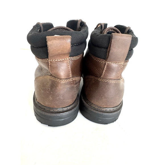 Johnston Murphy Lace-Up Ankle Boots Men's 9M Brown Pebbled Leather Lugged Sole - Picture 6 of 15